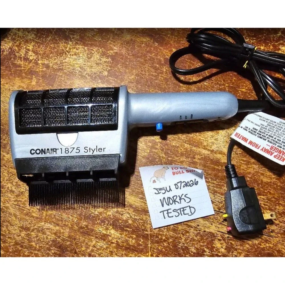 Conair 1875 Watt Unisex Hair Styler Dryer Stylist TESTED Gray Excellent Works